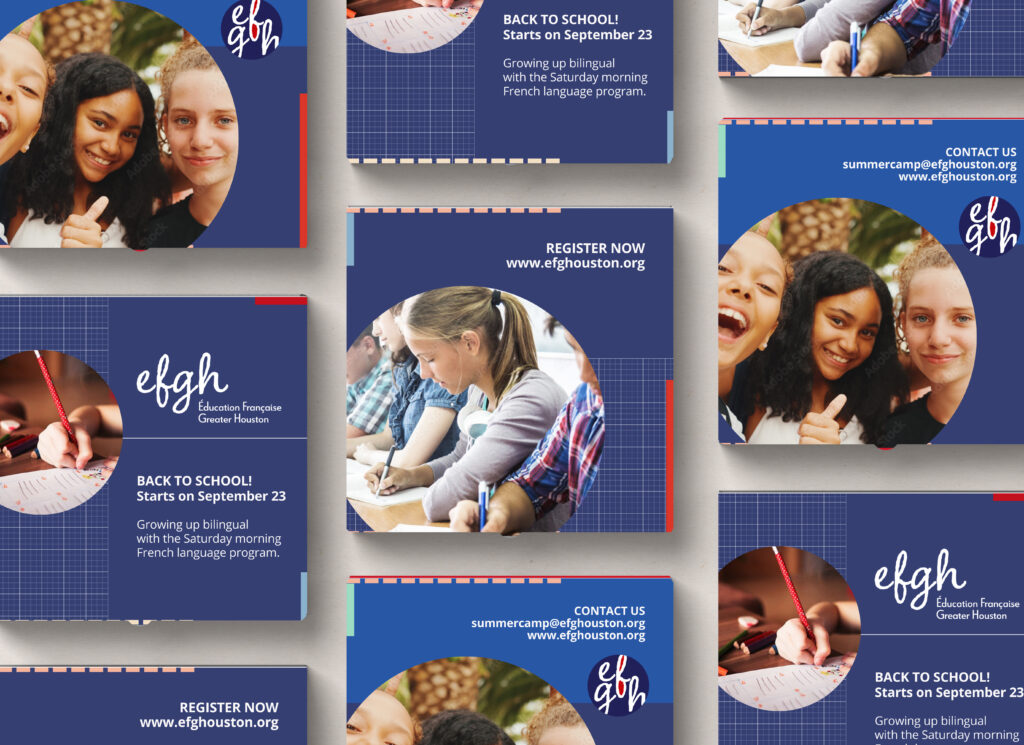 Nouvelle identité visuelle pour EFGH - Education Française Greater Houston 