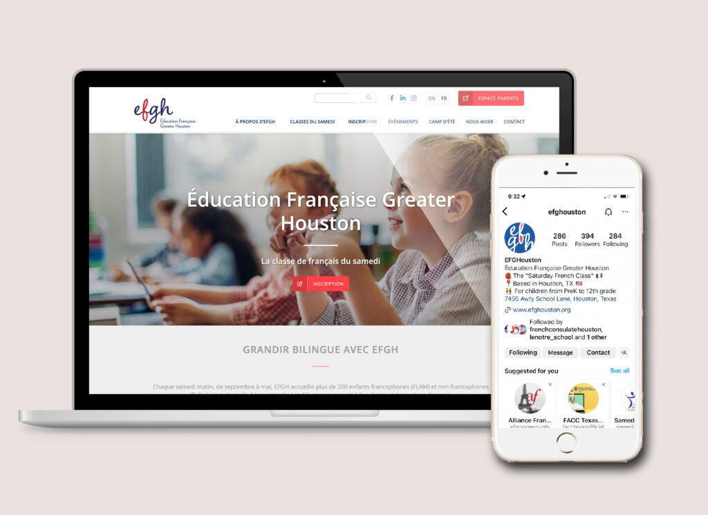 Nouvelle identité visuelle pour EFGH - Education Française Greater Houston 